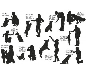 Stickdatei - Hundeplatz Silhouette